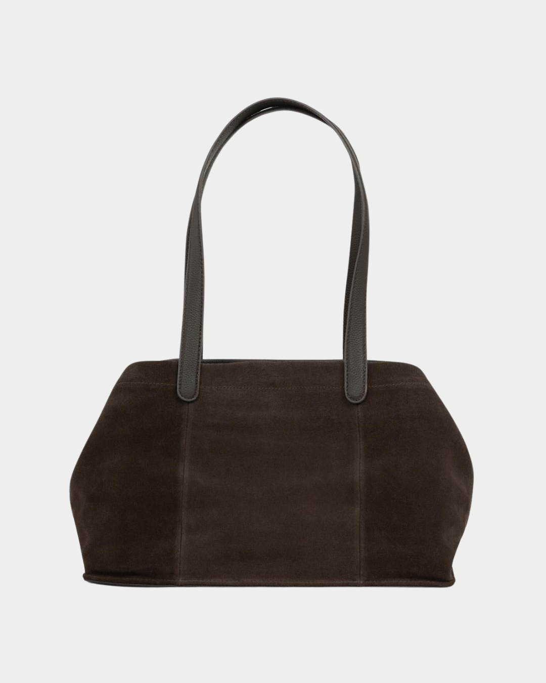 Borsa shopper in pelle scamosciata
