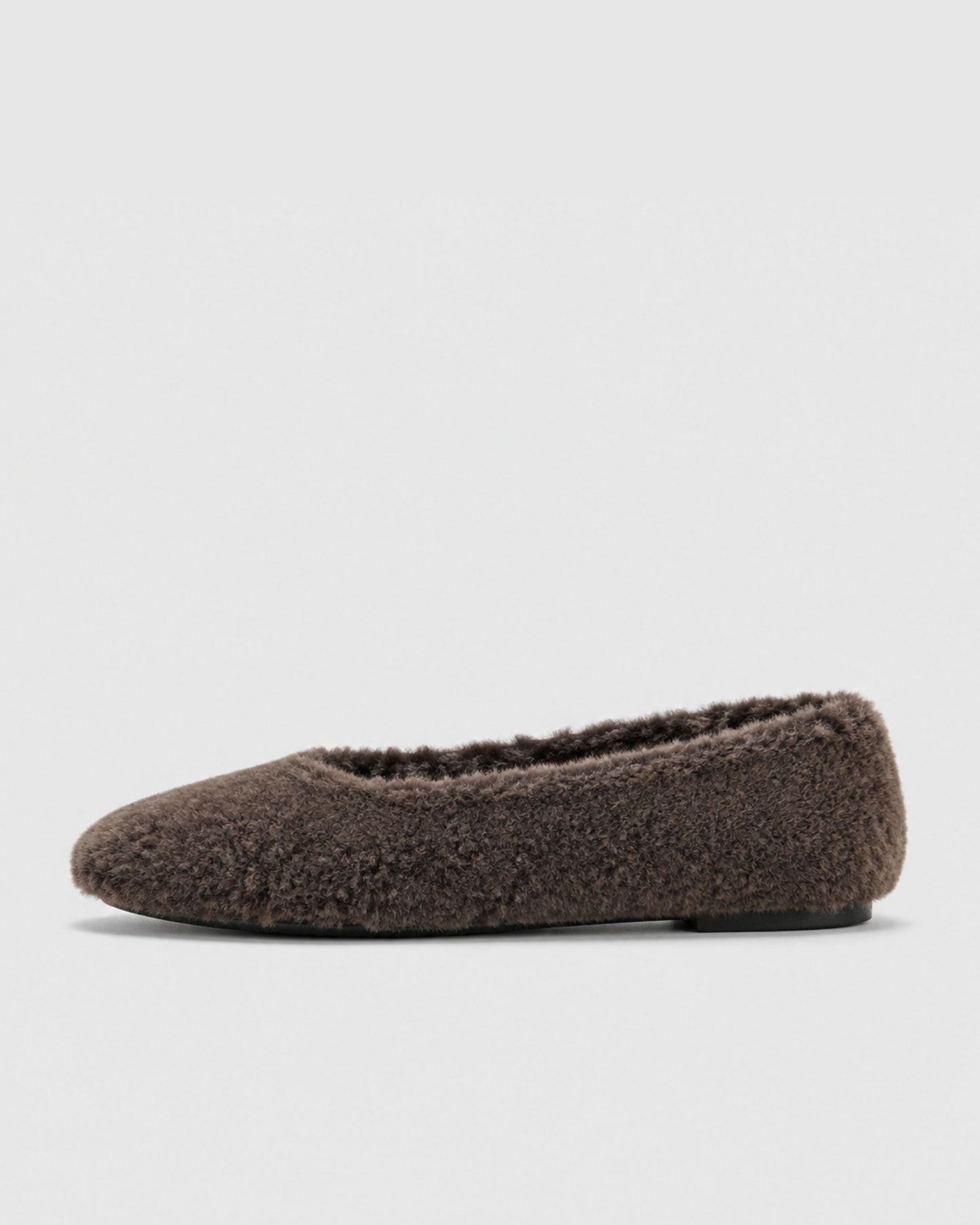 Ballerina calda in pelliccia con interno in lana
