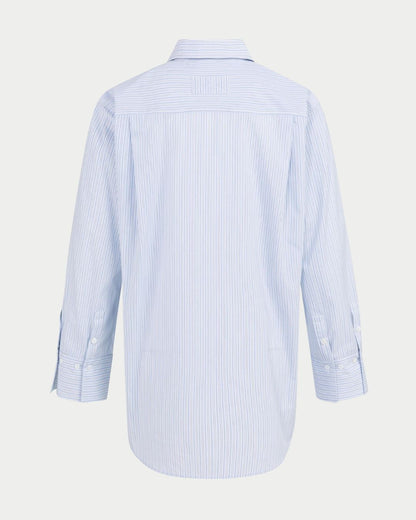 Camicia a righe dal taglio boyfriend con polsini regolabili