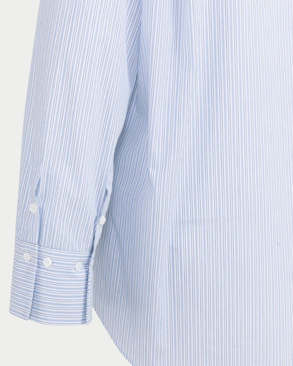 Camicia a righe dal taglio boyfriend con polsini regolabili