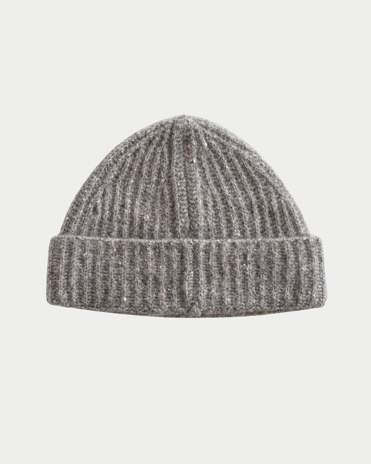 Rippenstrickmütze mit Umschlag