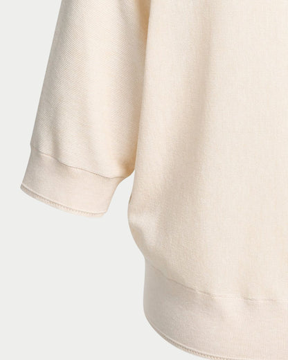 Cardigan in maglia con maniche corte a pipistrello
