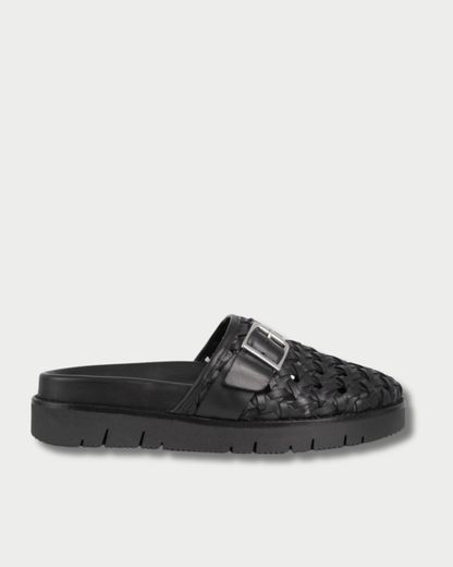 Sabot in pelle intrecciata