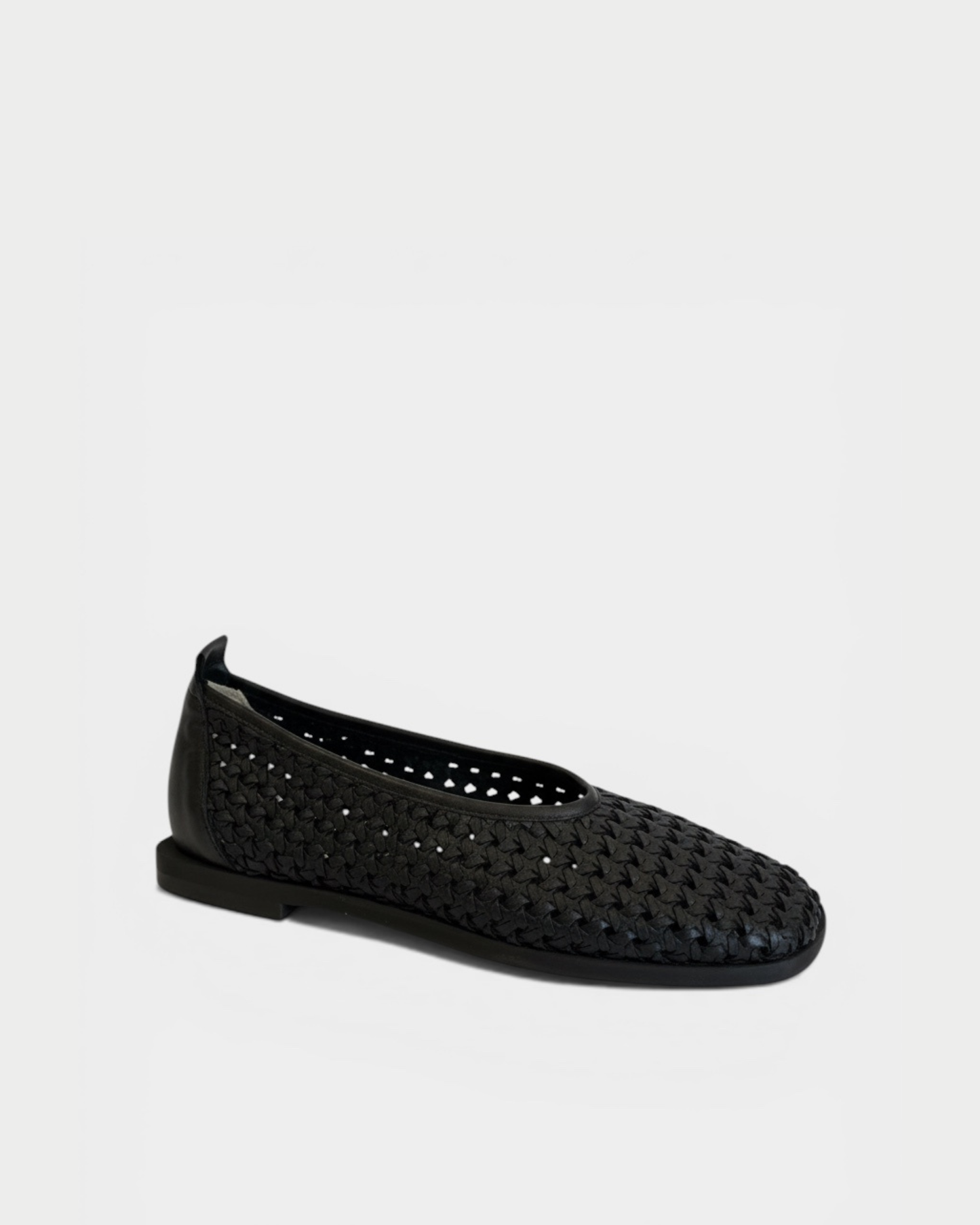 Geflochtene Ballerinas aus Leder