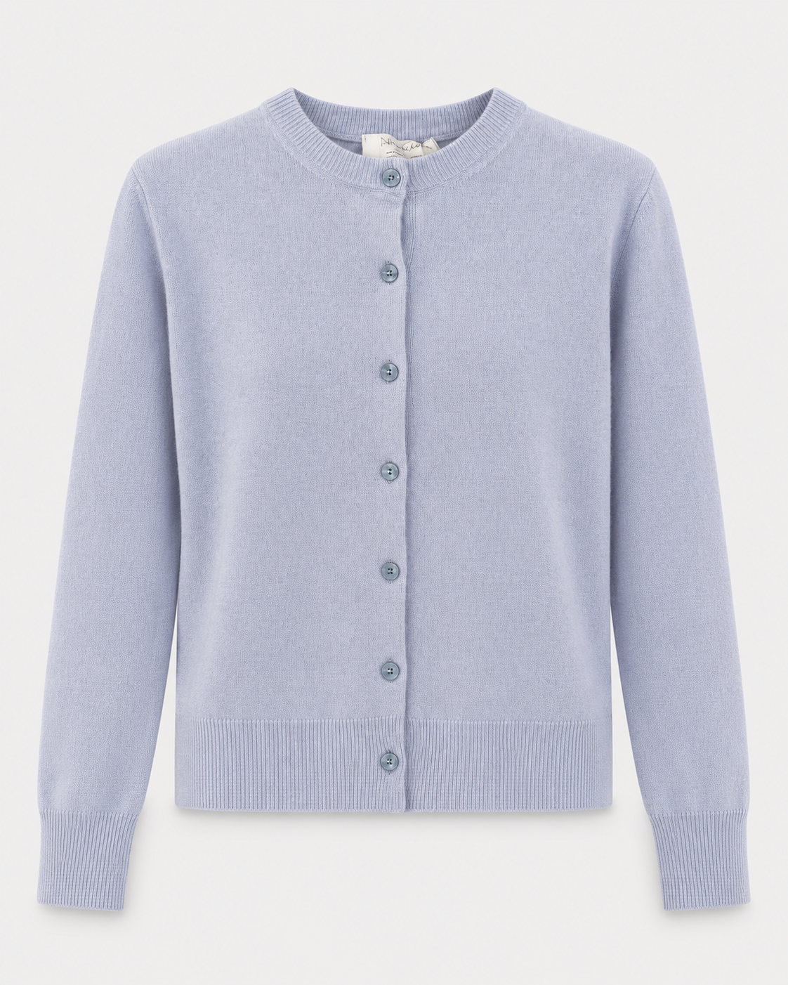 Cardigan, shaved, cashmere blend, yarn-dyed