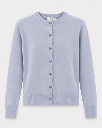 Cardigan, shaved, cashmere blend, yarn-dyed