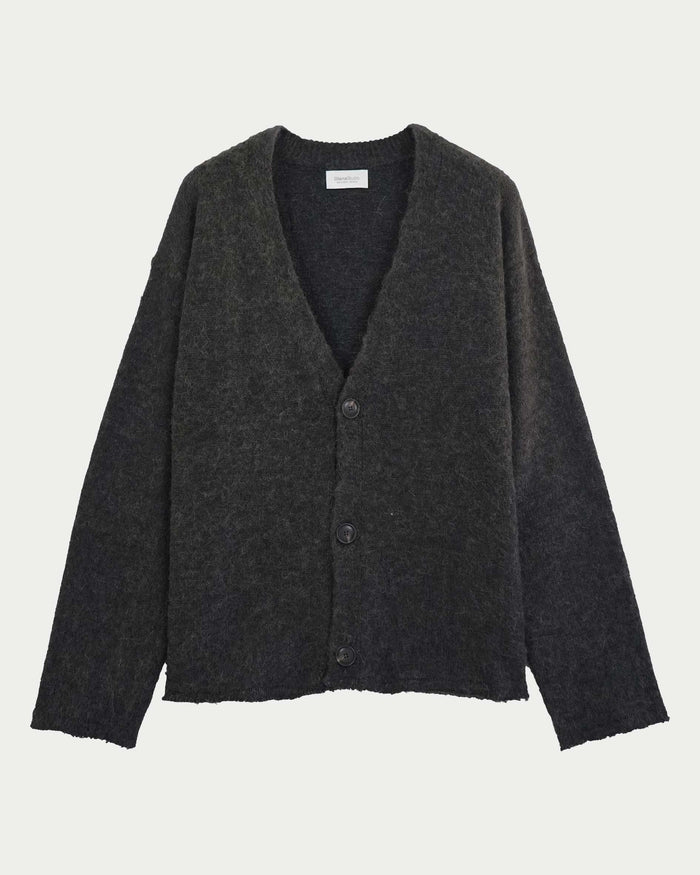Maglia cardigan brushed