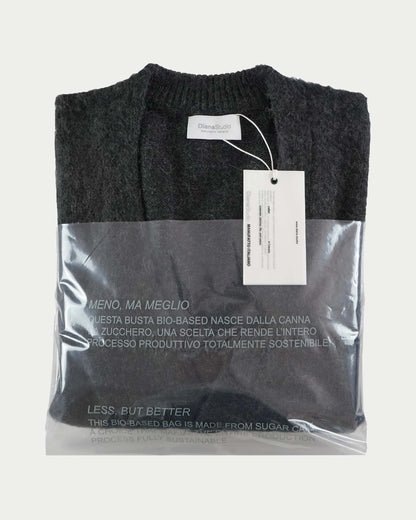 Maglia cardigan brushed