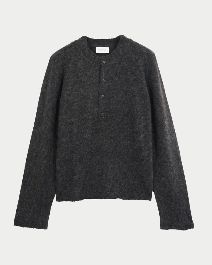Maglia serafino brushed