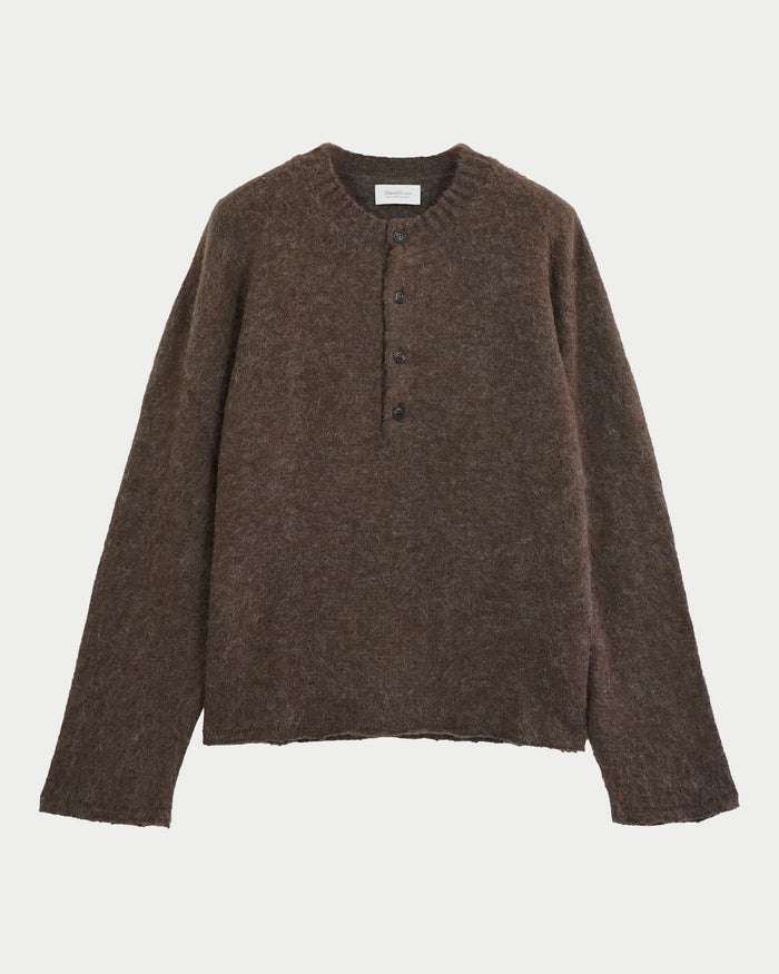 Maglia serafino brushed