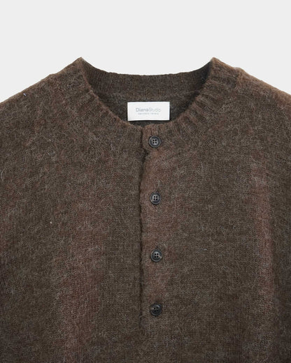 Maglia serafino brushed