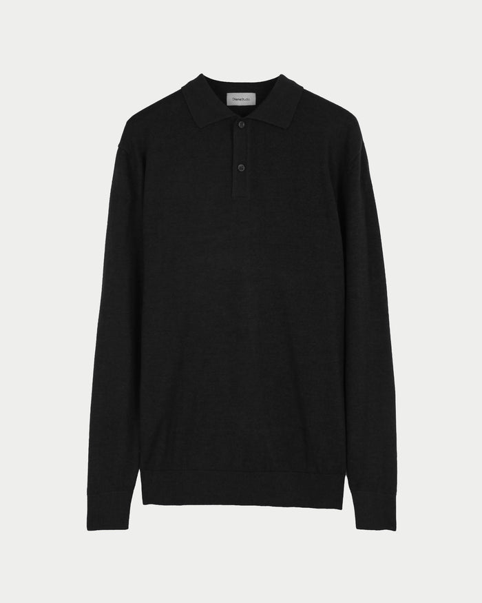 Maglia polo merino