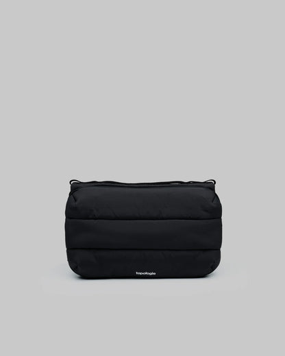 Borsa Bottle Sacoche L Black Silky Peach con tracolla 6mm Flash Persimmon