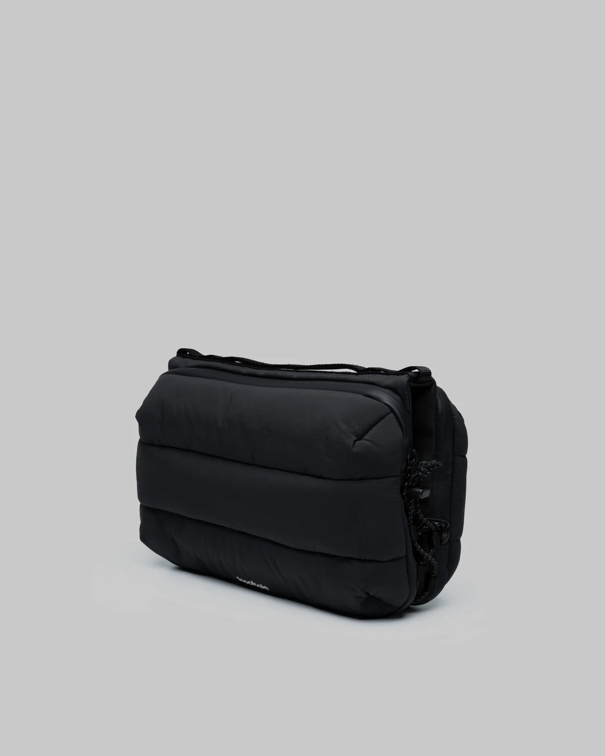 Borsa Bottle Sacoche L Black Silky Peach con tracolla 6mm Flash Persimmon