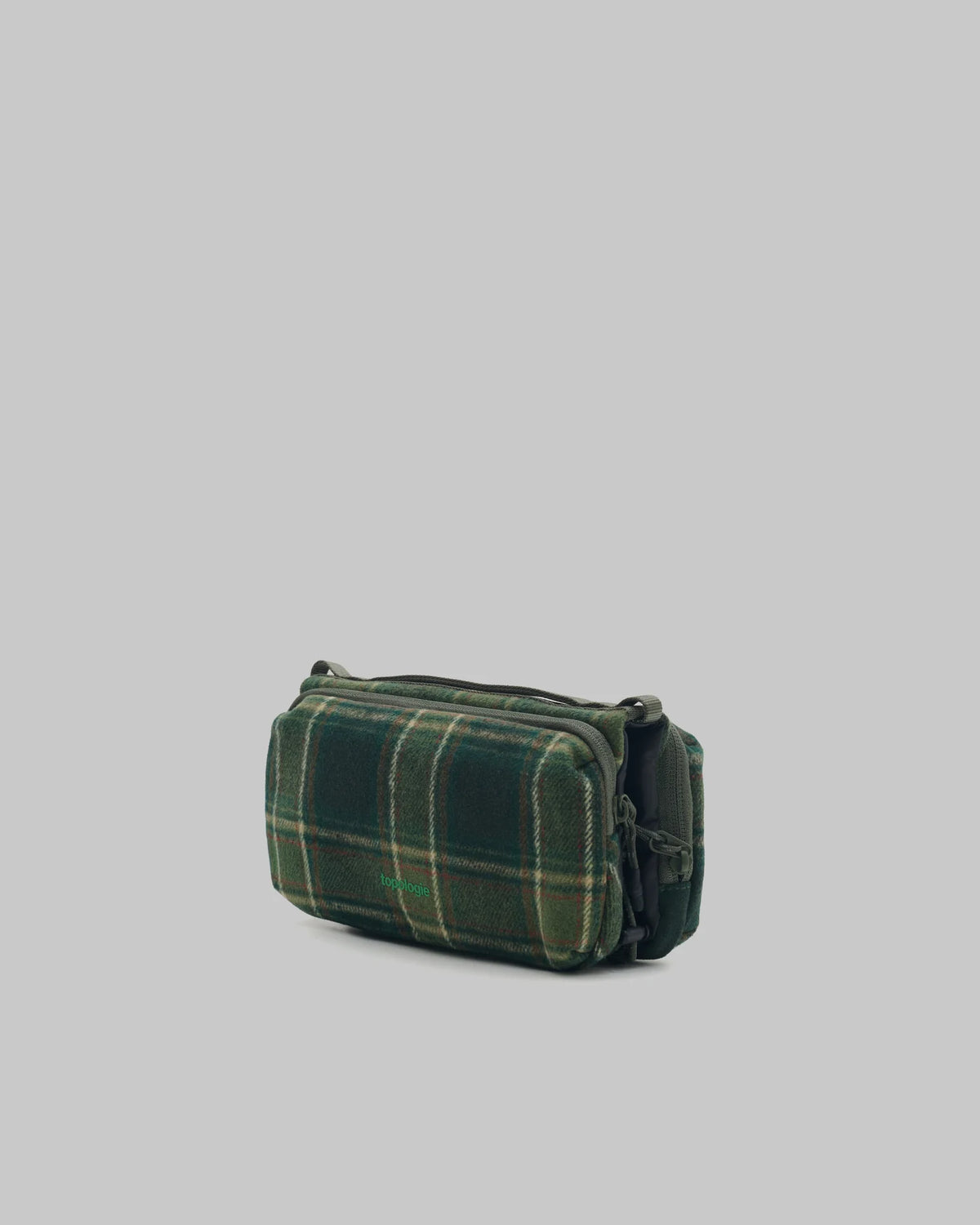 Borsa Bottle Sacoche M Green Check con 8 mm Rope Sage Lattice