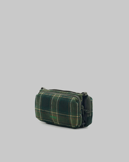 Borsa Bottle Sacoche M Green Check con 8 mm Rope Sage Lattice