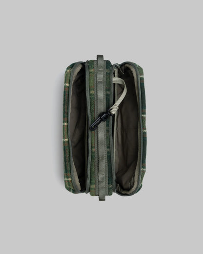 Borsa Bottle Sacoche M Green Check con 8 mm Rope Sage Lattice
