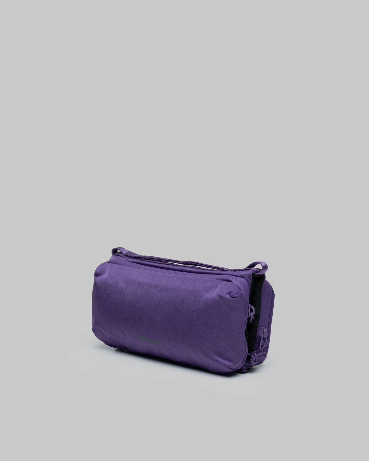 Borsa Bottle Sacoche M Purple Washed Silk Nylon con tracolla 8mm Patrician Lattice