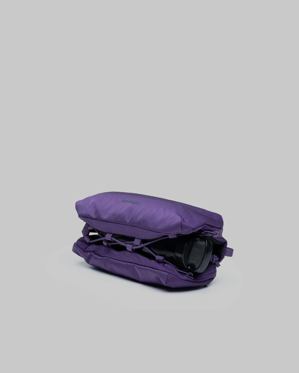 Borsa Bottle Sacoche M Purple Washed Silk Nylon con tracolla 8mm Patrician Lattice