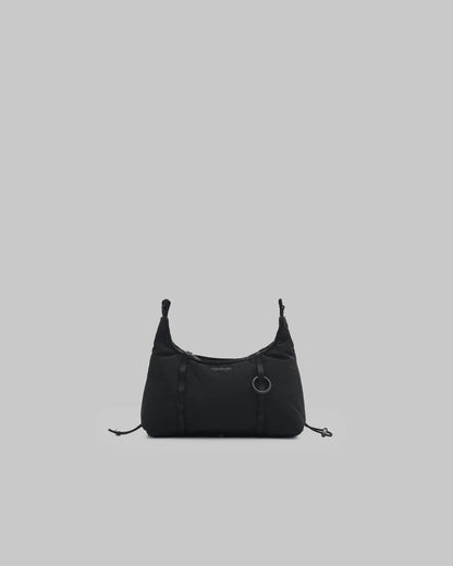 Cloud Hobo Mini Tasche aus schwarzem Tech Sateen mit Puffer-Handschlaufe