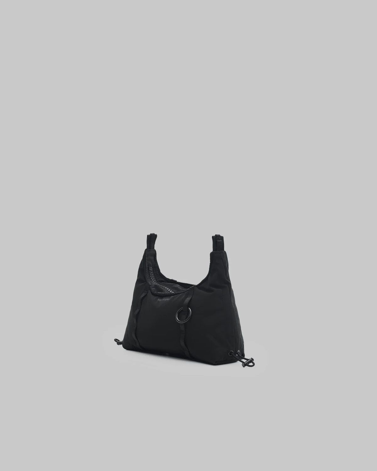 Cloud Hobo Mini Tasche aus schwarzem Tech Sateen mit Puffer-Handschlaufe
