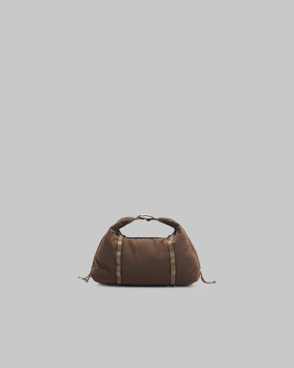 Borsa Cloud Hobo Mini Cocoa Vintage Ripstop con tracolla 8 mm Rope Sage Lattice