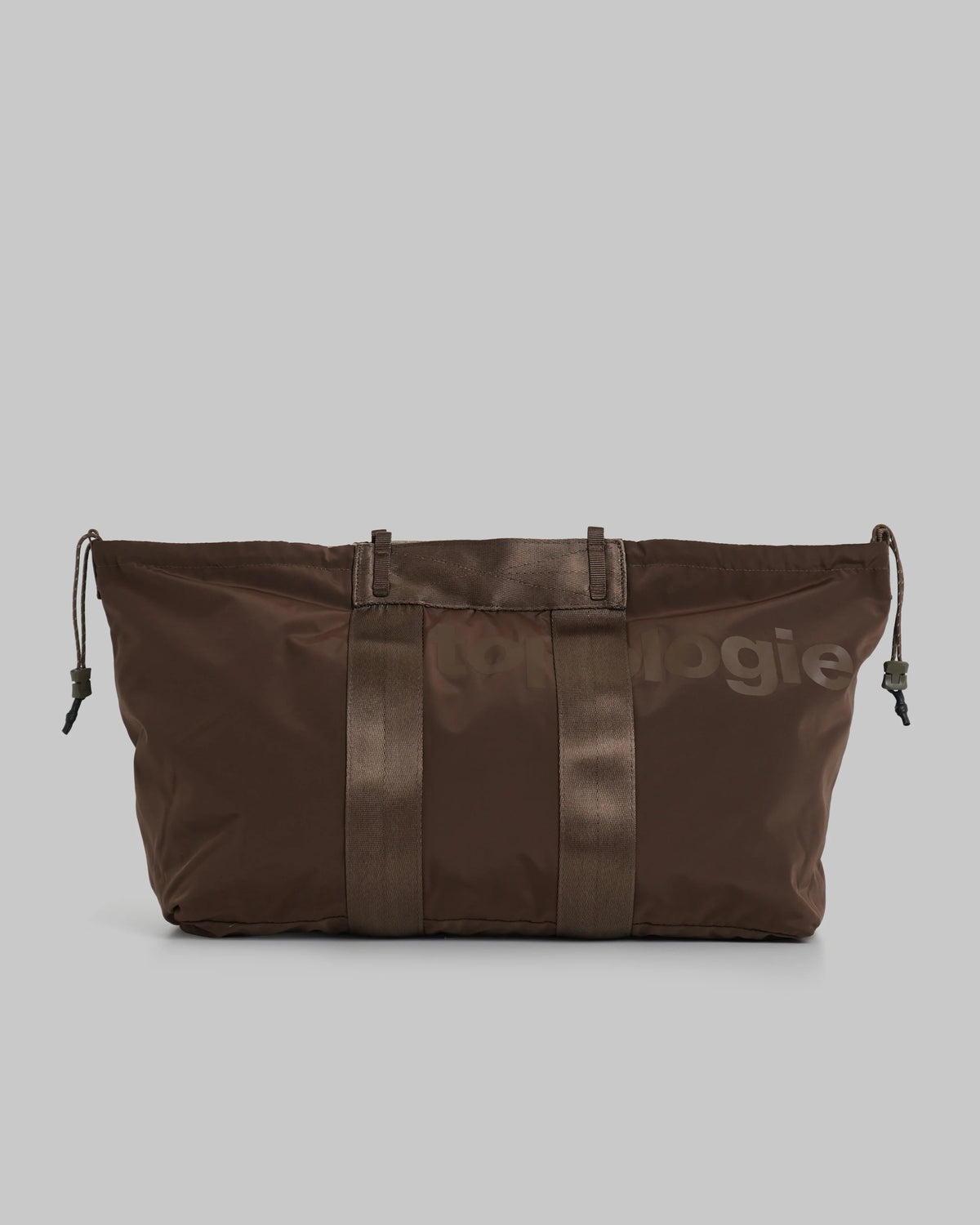 Borsa Tote Wide Medium Cocoa Trenchcoat con Bungee Wrist Strap Warm Sand