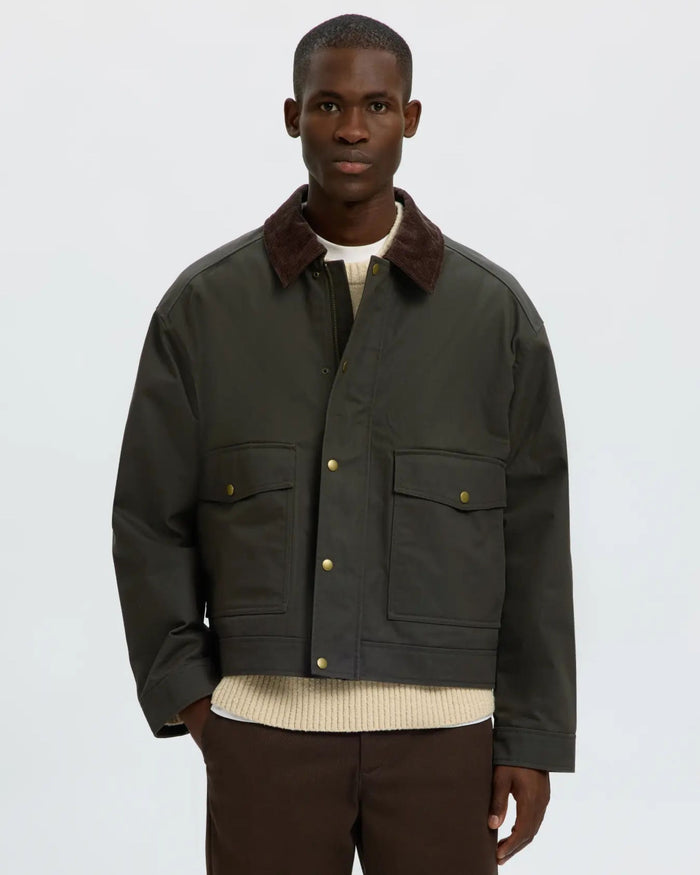 Giacca in cotone cerato
