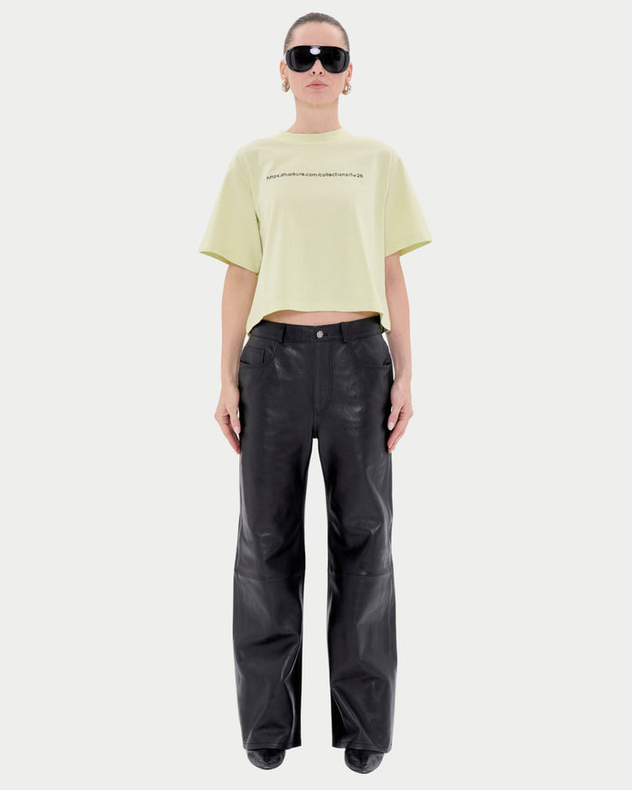 Pantaloni winny silky leather in pelle naturale