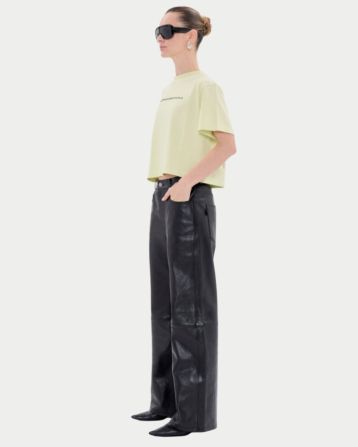 Pantaloni winny silky leather in pelle naturale