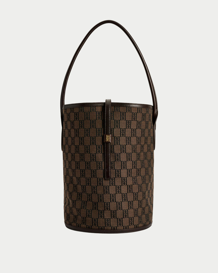 Borsa bucket bag Maryllon con monogramma