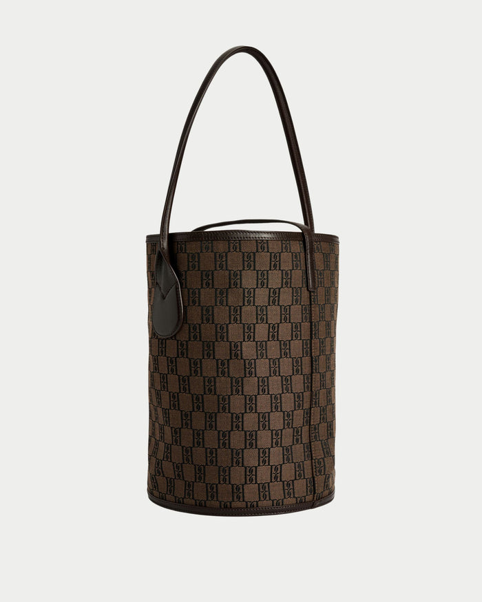 Borsa bucket bag Maryllon con monogramma