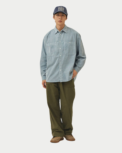 Camicia in velluto a coste con pigmenti