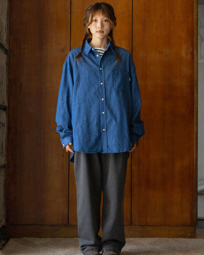 Camicia in chmbray calda