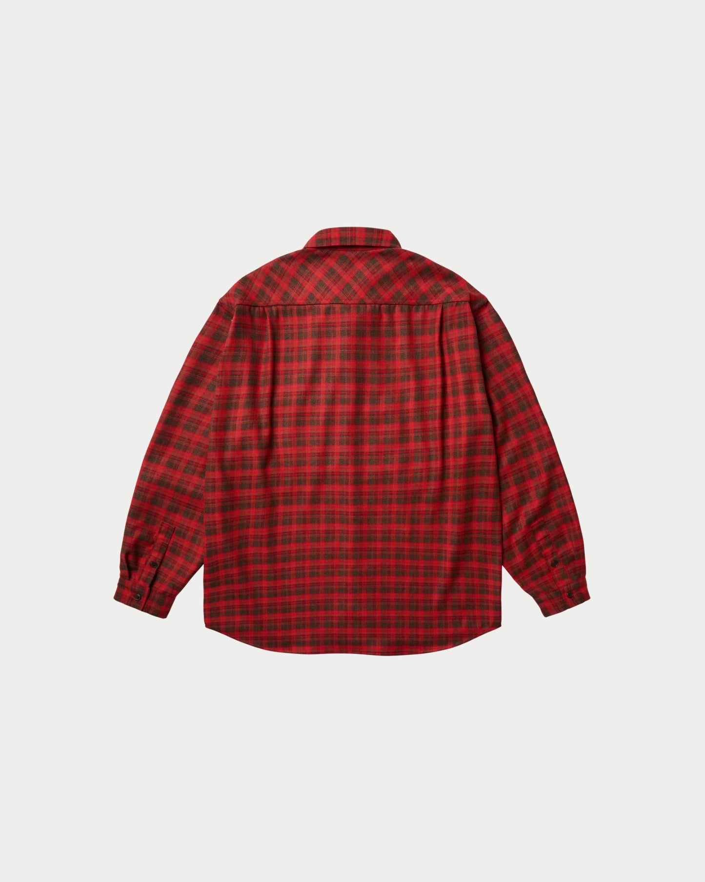 Flannel plaid shirt with two pockets