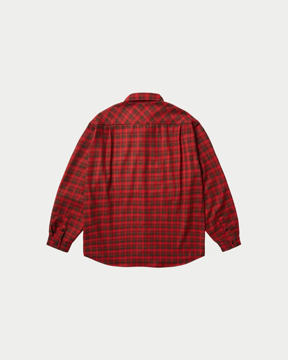 Flannel plaid shirt with two pockets