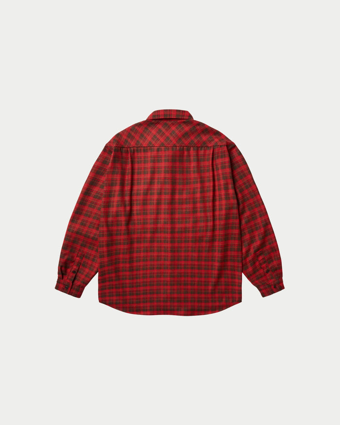 Flannel plaid shirt with two pockets