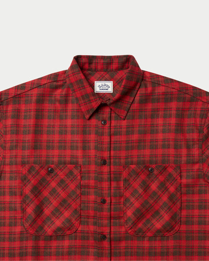 Flannel plaid shirt with two pockets