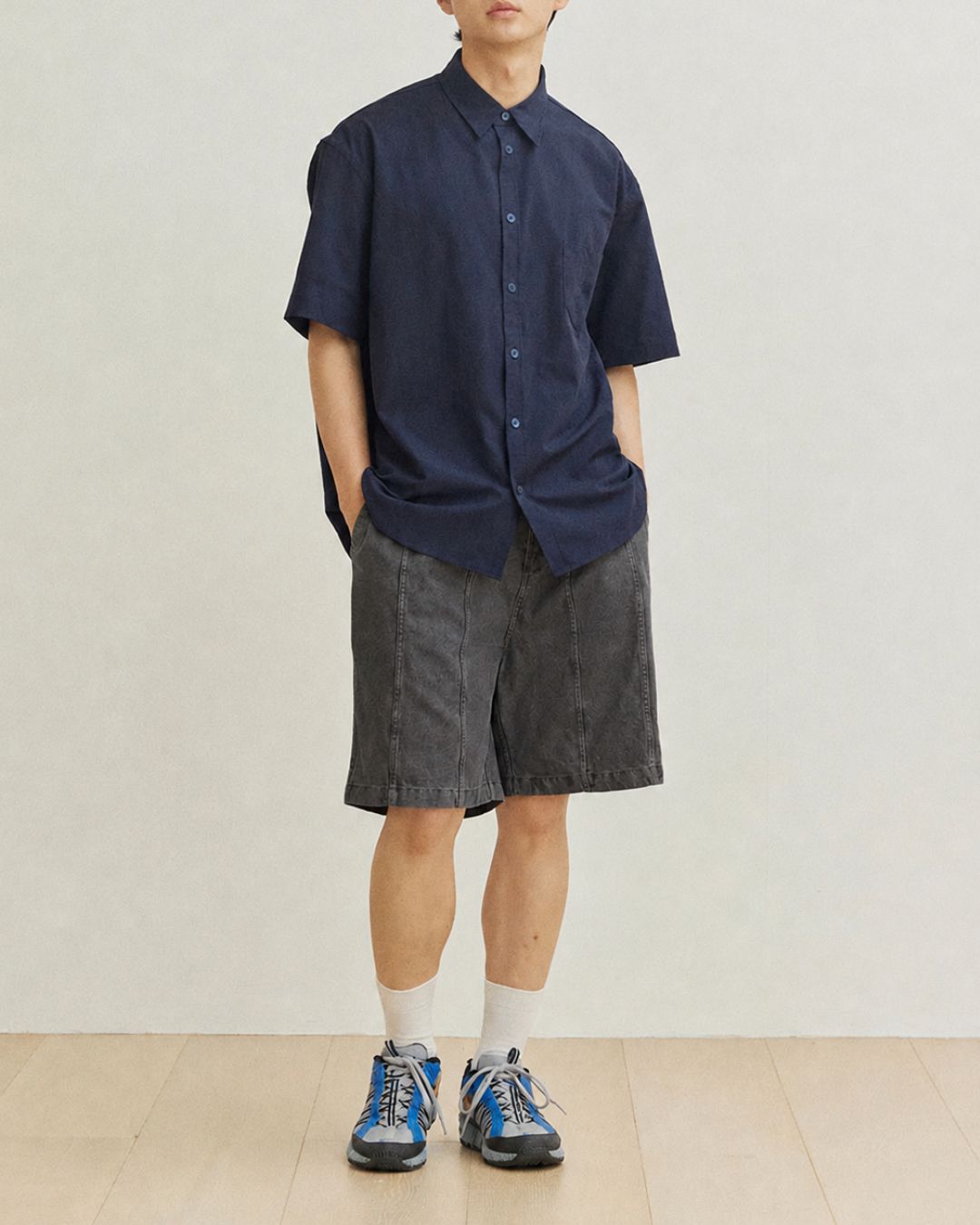 Pantaloni corti unisex vertical half pants