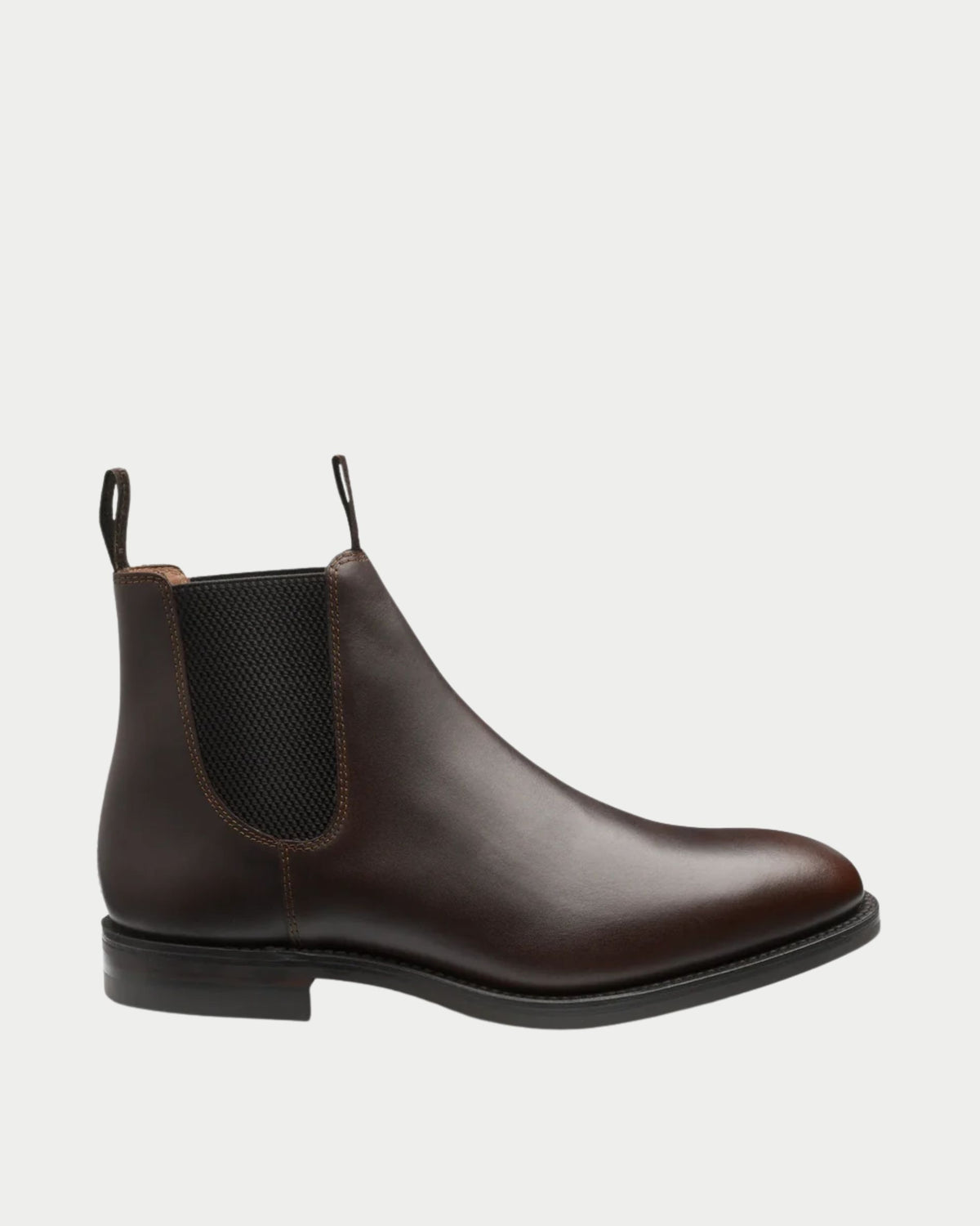 Leather Chelsea boot with elasticated side panels