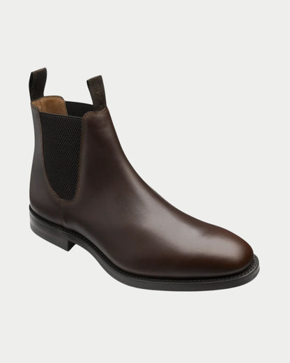 Leather Chelsea boot with elasticated side panels