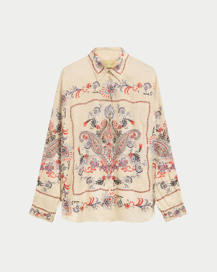 Bluse mit Pitagna-Bis-Muster