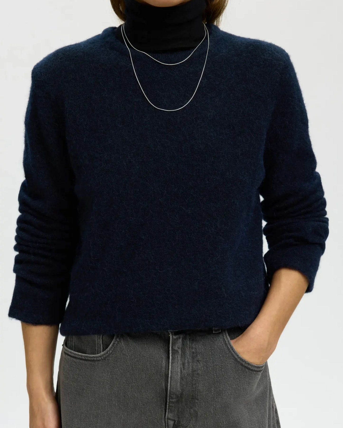 Maglia girocollo a maniche lunghe regular fit