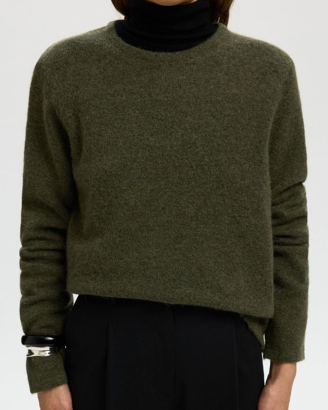 Maglia girocollo a maniche lunghe regular fit