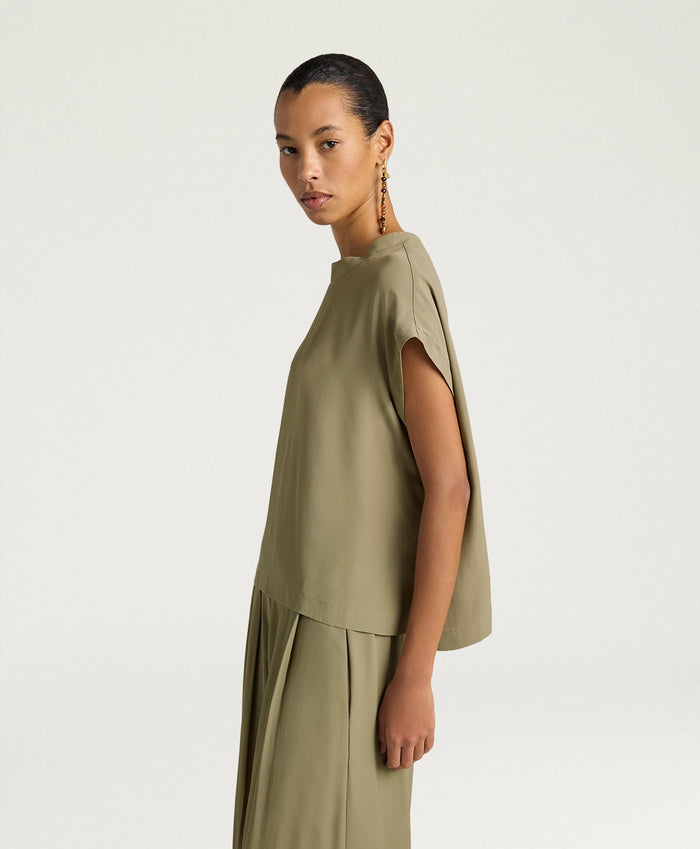 Blusa curacao in ecetato seta