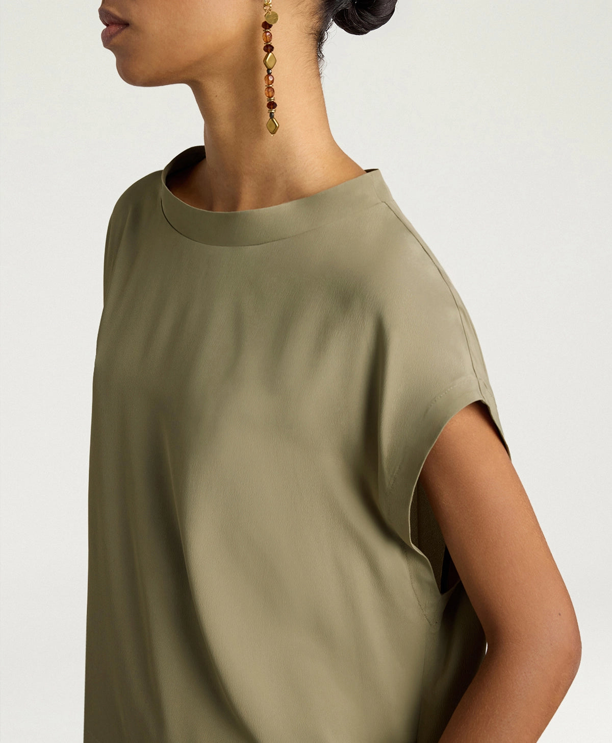 Blusa curacao in ecetato seta