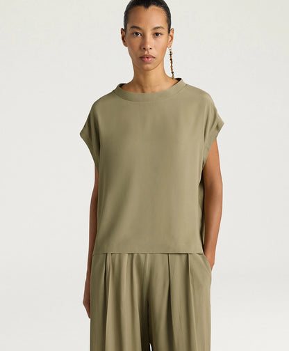 Blusa curacao in ecetato seta