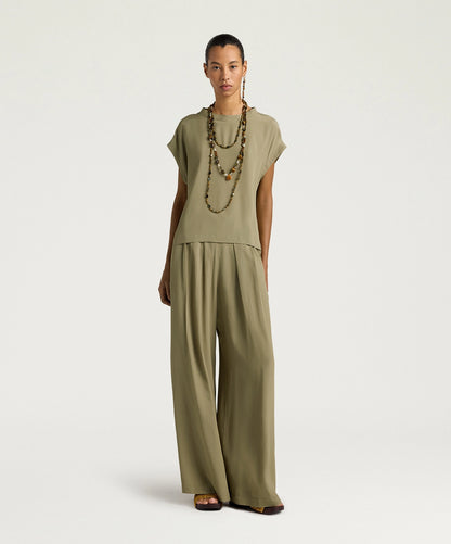 Blusa curacao in ecetato seta