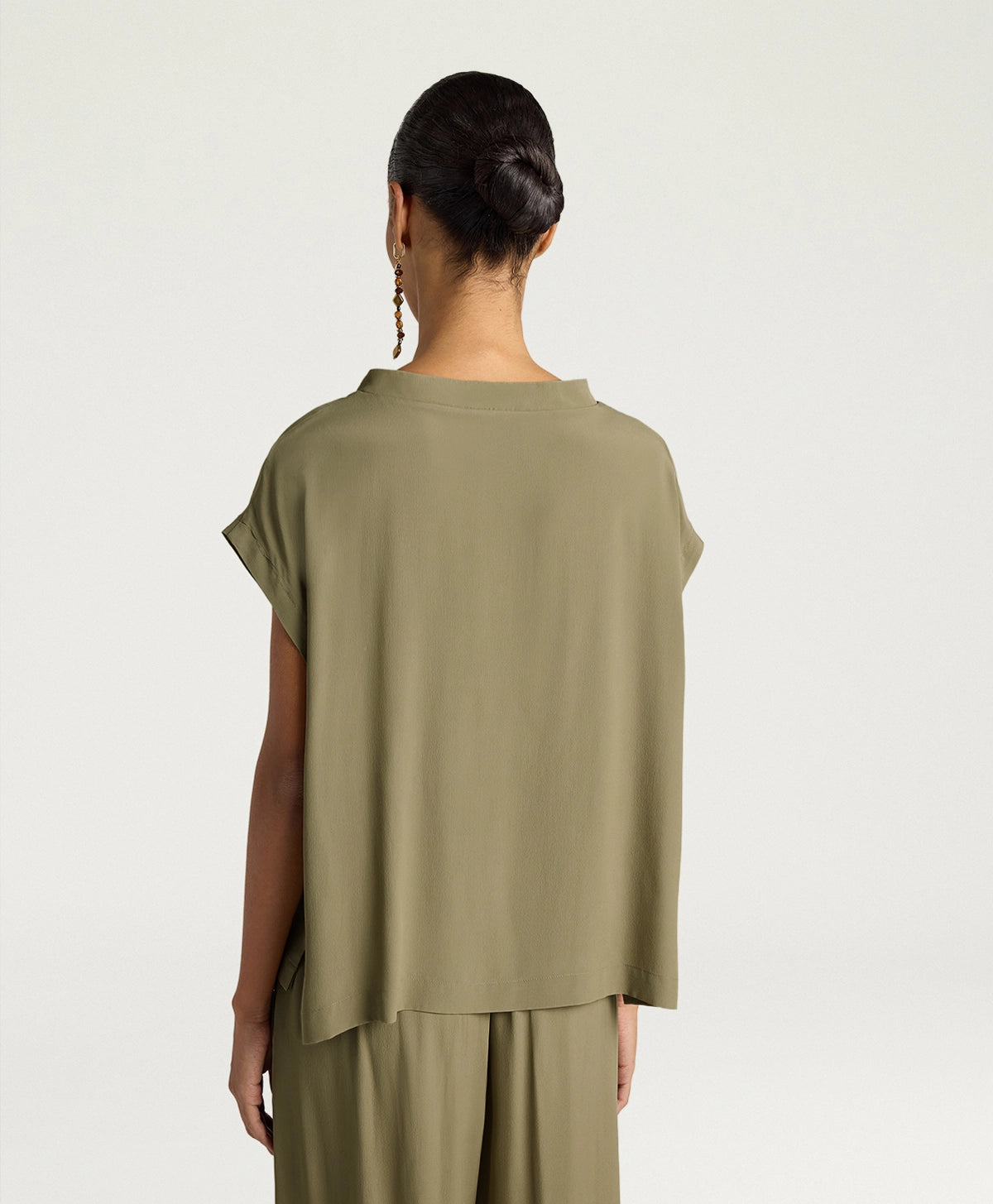 Blusa curacao in ecetato seta