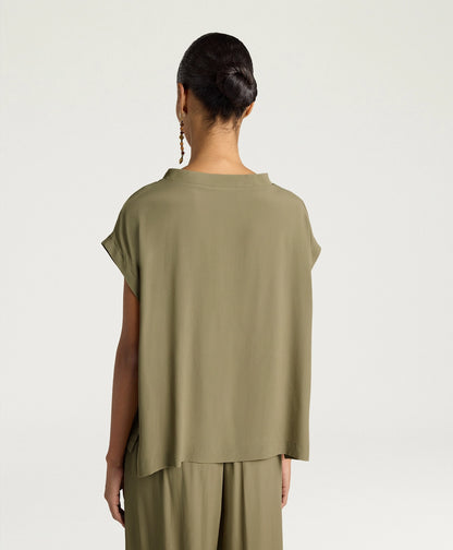 Blusa curacao in ecetato seta